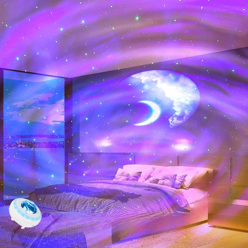 The Highly Atmospheric Laser Vortex Starry Sky Lamp, Accompanied by Bluetooth Audio, Makes the Starry Sky In the Room Extremely