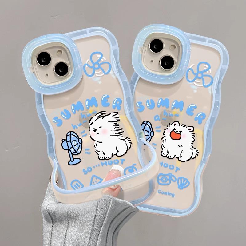 

Applicable To Huawei P40 Mobile Phone Case Apple 14pro Summer Hair Dryer Cat and Dog Vivo/Xiaomi/oppo Dual Bracket Apple 15