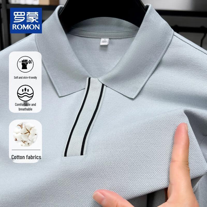 Romon Men s Pure Cotton Polo T-Shirt XL