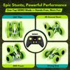 Threeking Remote Control 4WD Stunt Remote Control No Tools Boys and Birthday Indoor and Outdoor Suitable for Children Ages 6 and Green Car, Kids' Toy,