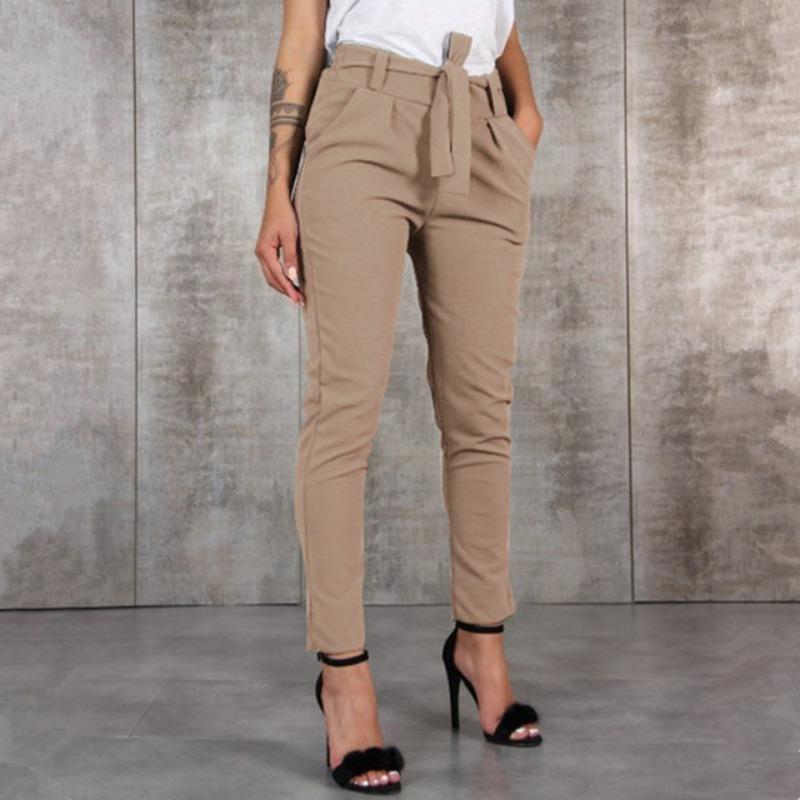 Women's Fashion Casual Solid Color Print Pants & Capris