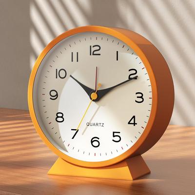 Analog Metal Retro Alarm Clock Snooze Silent No Ticking Desk Clock  with Nightlight,Table Clock for Kids Bedroom