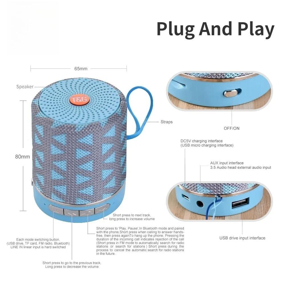 Wireless Mini Subwoofer Caixa De Som Bluetooth Speaker Portable Sound Box Music Bass Radio FM Woofer Small Waterproof Blootooth