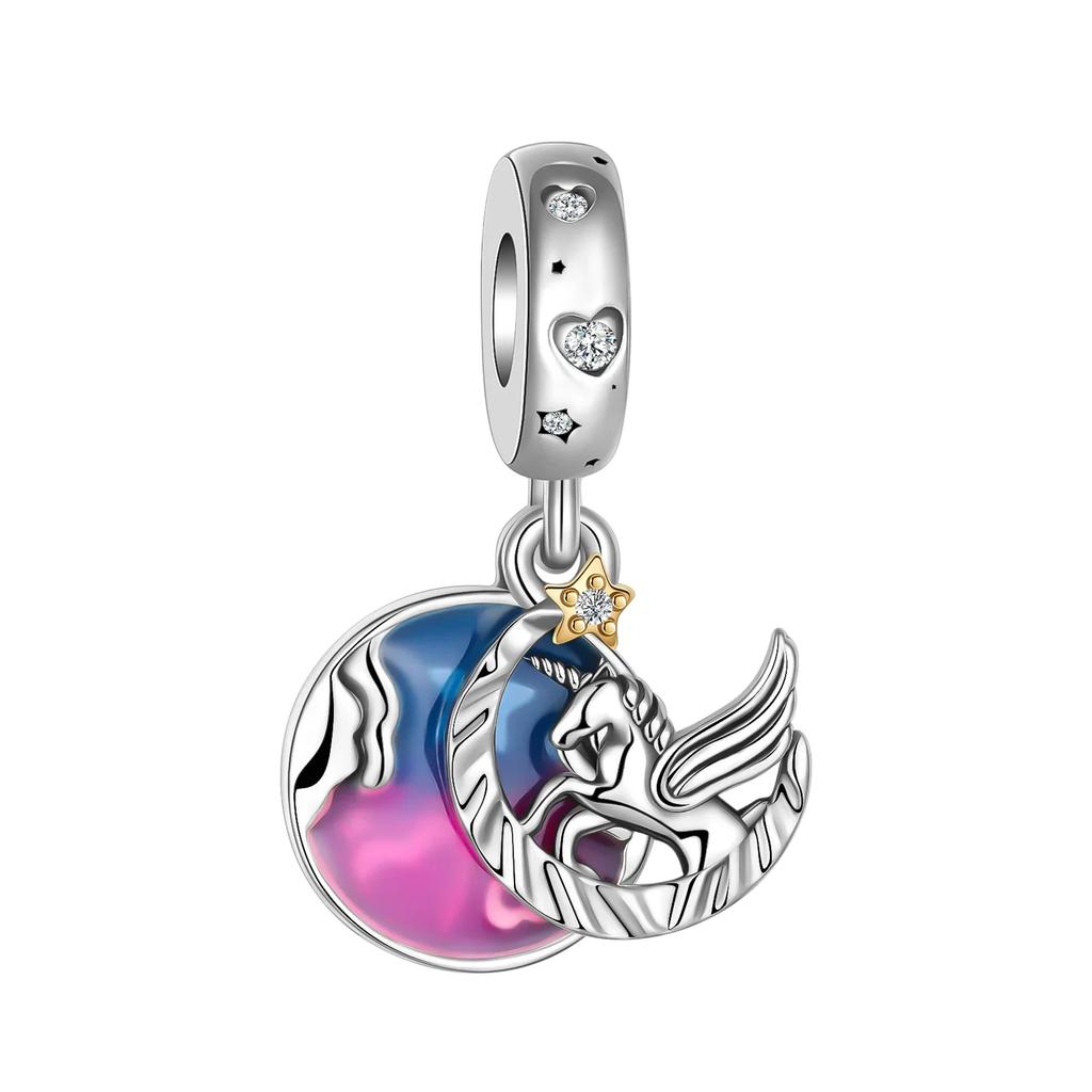  Breloques Étoile & Lune en Cuivre Original Boucles d'Oreilles Bague Perles Pendentif Convient Bracelet Collier Bricolage Bijoux Fins Cadeau