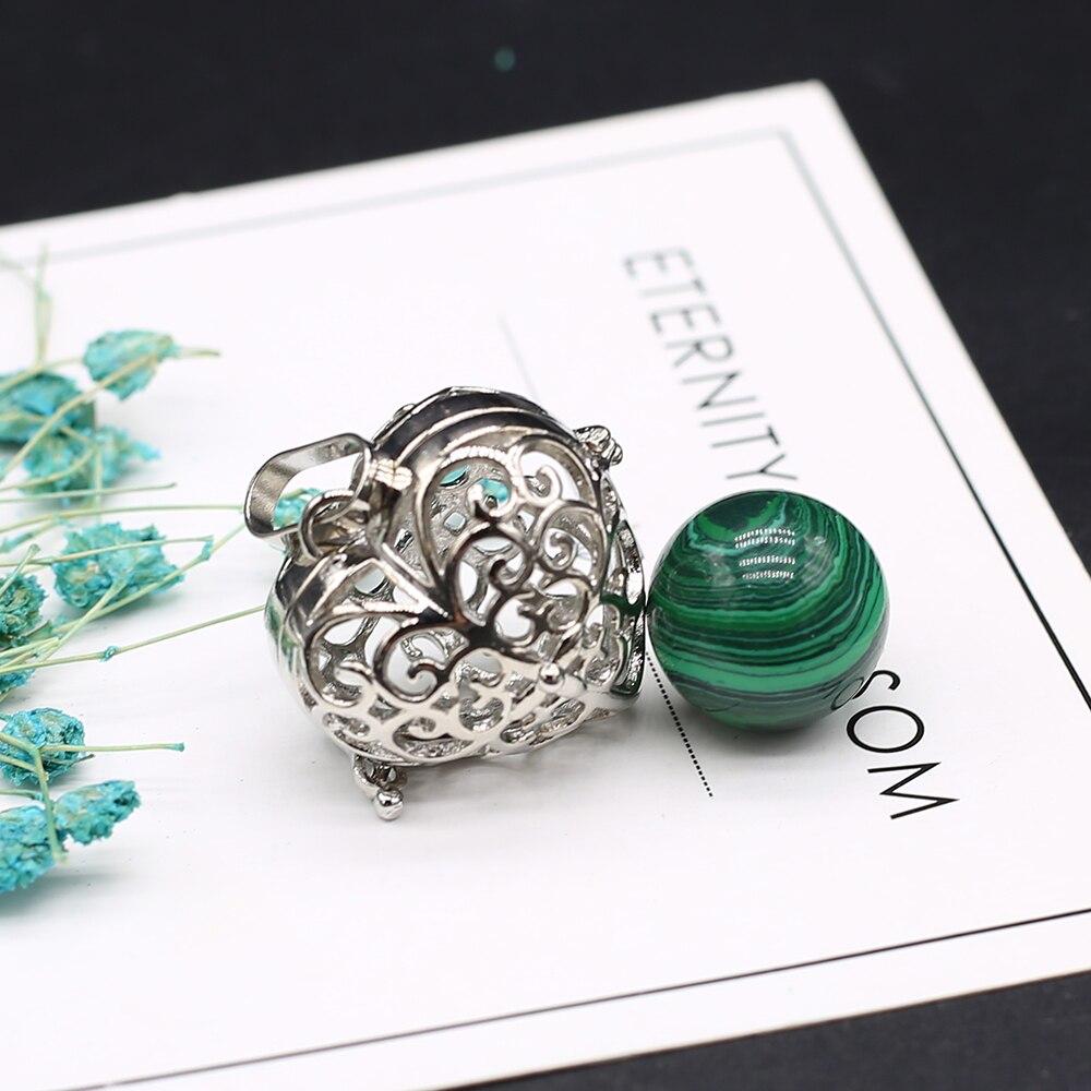 Hi New Necklace Pendant Natural Stone Heart-Shaped Cage Pendant For Jewelry Making DIY Necklace Bracelet Gift Jewelry Accessory