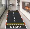 Asphalt Race Track Pattern Runner Rug Non Slip Hallway Carpet for Boys Room Living Room Bedroom Car Theme Durable FloorMat Decor