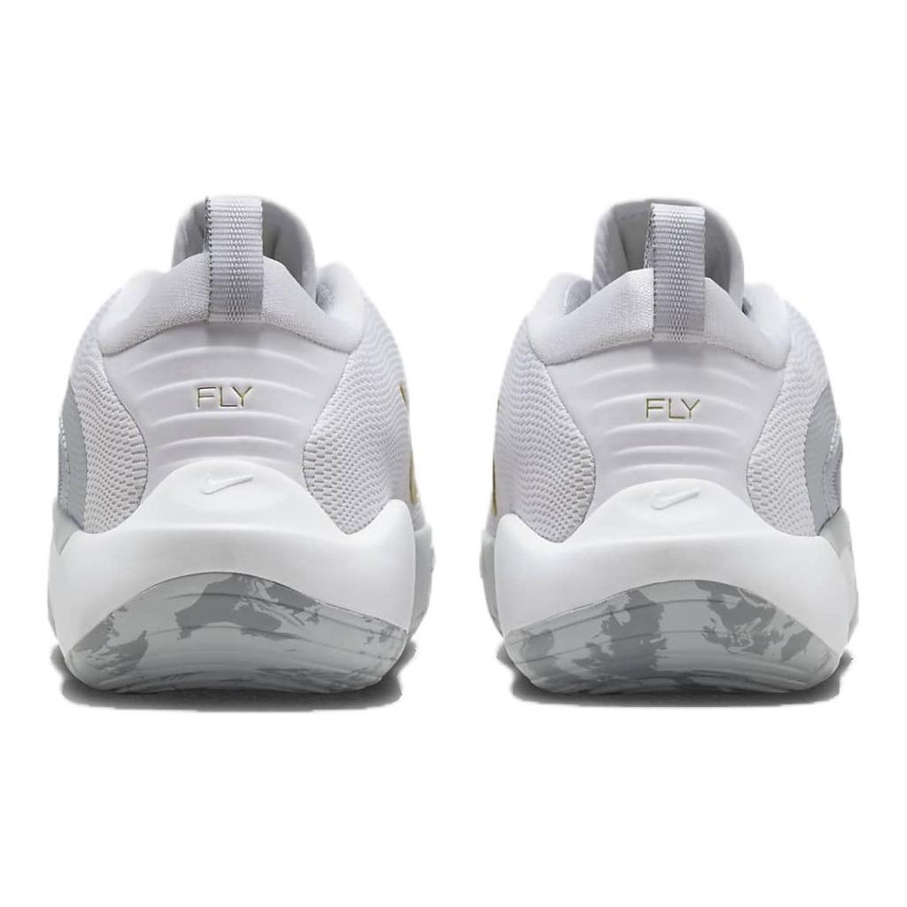 Nike IsoFly GS White Grey Gold Kids Sneakers Cool-Grey Wolf-Grey Metallic-Gold-Star FN4384-100