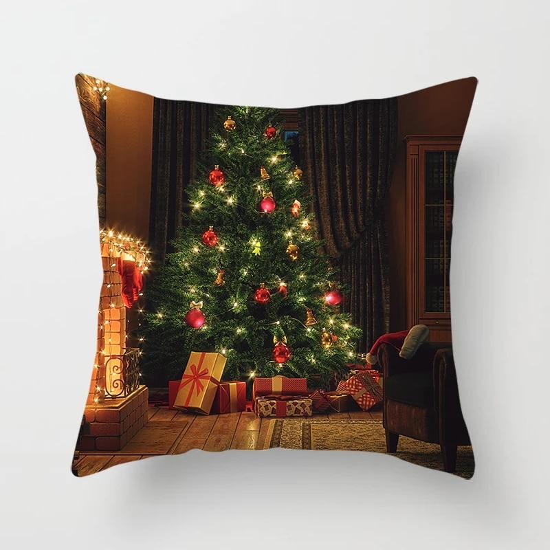 Christmas Home Pillowcases Christmas Printed Bed Home Decoration Cushion Covers Christmas Decoration Pillowcases