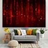 One piece of red shiny stars and light party backdrop fabric - deep wine red night sky glitter banner  polyester fabric