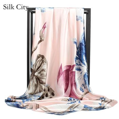 High-quality Luxurious Silk Scarves Headband Scarfs Neck Scarf For Women Chain Silk Scarf Women's Decorative Shawl
