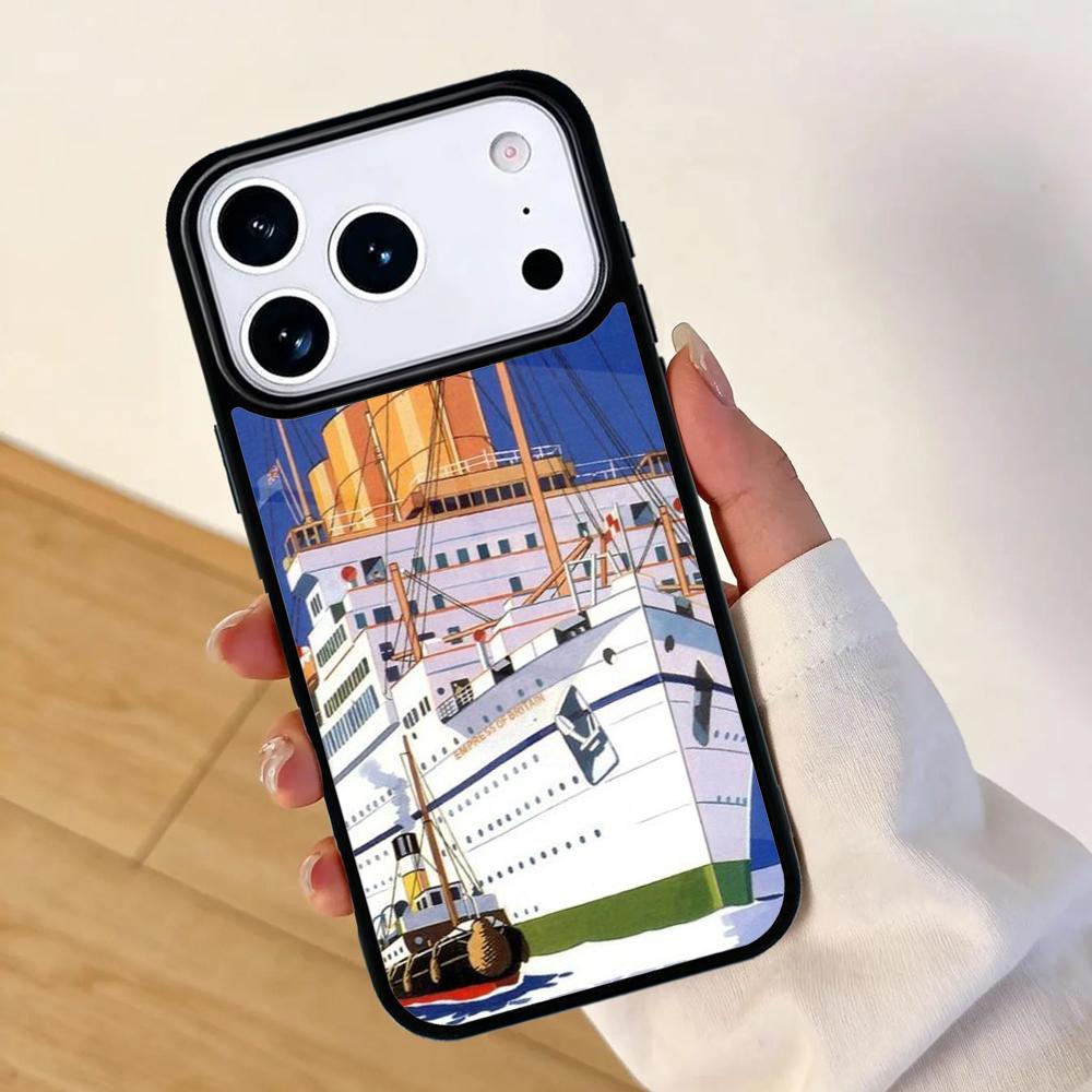 Classic Liners Ships Mobile Phone Case for IPhone 17 AIR 16pro Max 15 14 13 12 11 Bumper Cover
