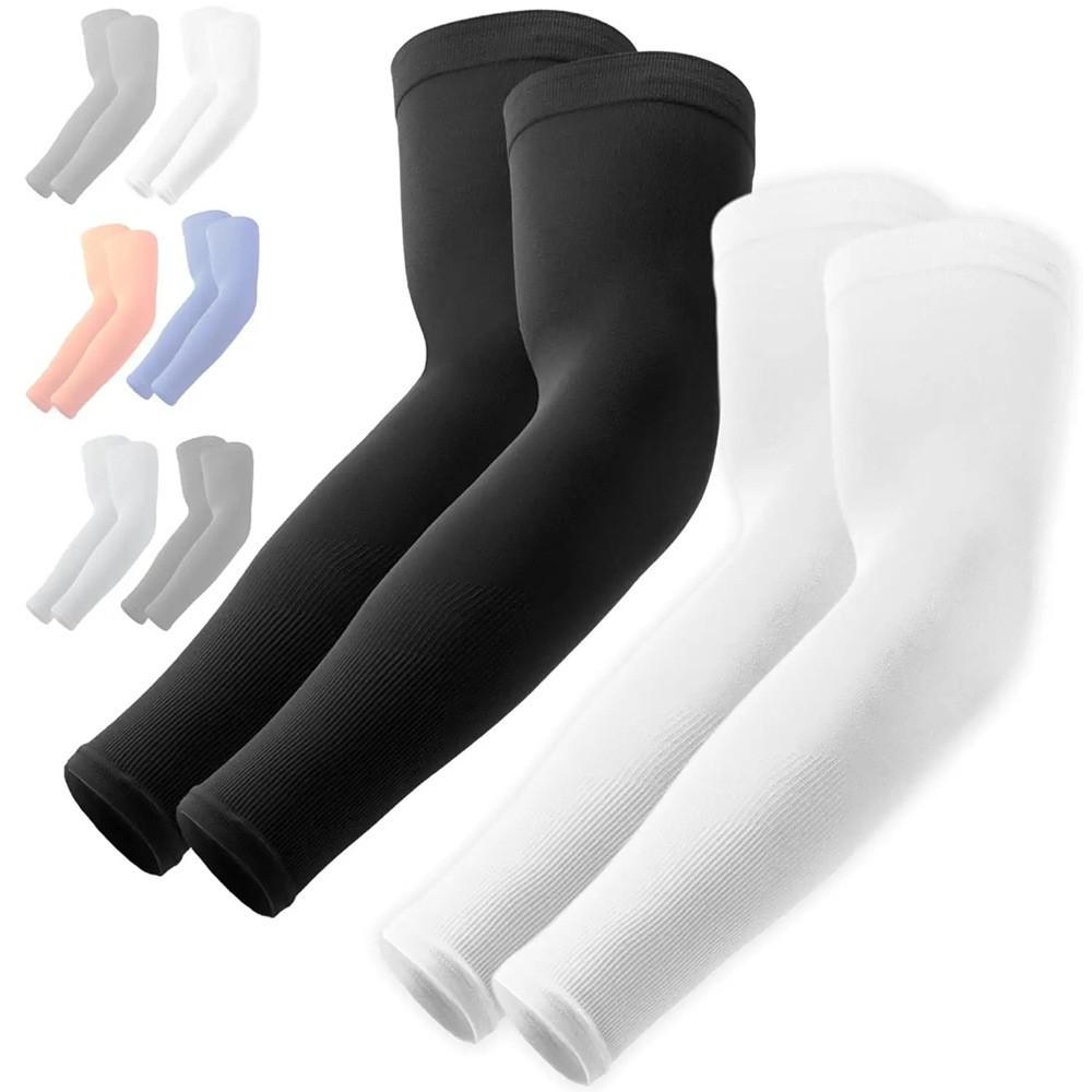 Unisex Fingerless Ice Silk Sunscreen Sleeves for Golf, Cycling, and Driving