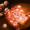 LED Flower String Lights Fairy Cherry Blossom String Lights Battery Operated Girls Bedroom Valentine's Day Wedding Party Decorat