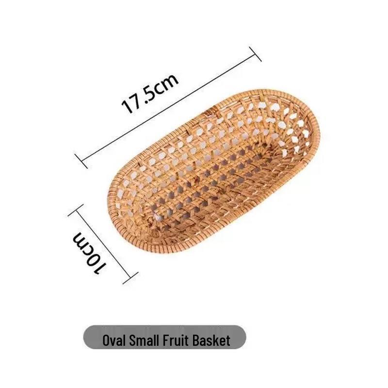 Bamboo Rattan-Style Woven Storage Basket Set