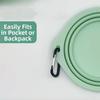 Large Capacity Foldable Silicone Bowl Double Ear Buckle Leak Proof Collapsible Dog Bowl Macaron Color Anti-slip