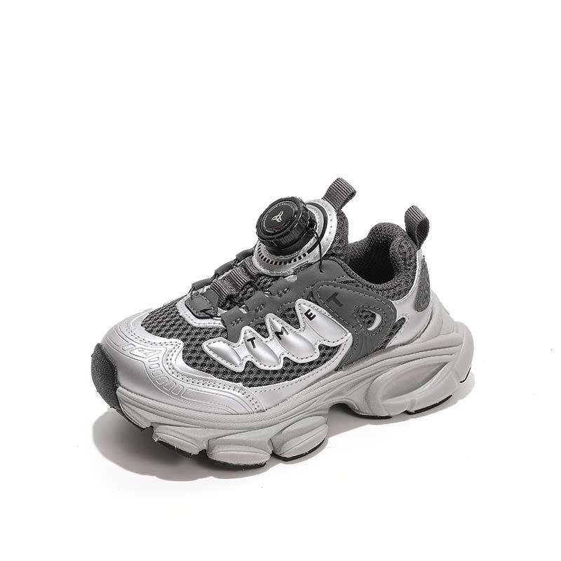 Size 26-37, girls' dad shoes 2025 new spring and autumn children's mesh breathable shoes, boys' knob sneakers