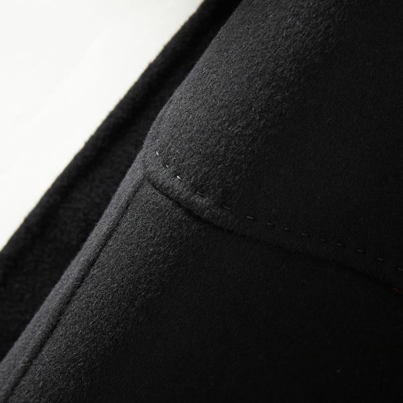 100% Wool Women Coat TIDENOVEL Autumn Wool Long Coat Handmade Pea Coat Winter Warm Cashmere Long Jacket