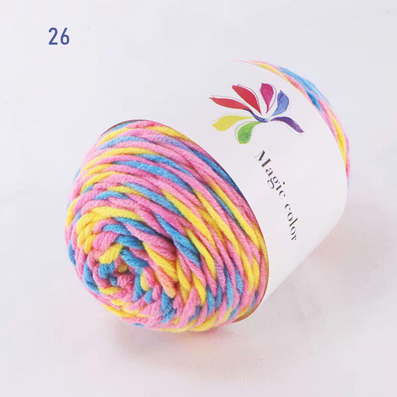 50g/Ball Adult Scarf Colorful Segment Dyeing 8 Strands Cotton Yarn Yarn DIY Hand Knitted