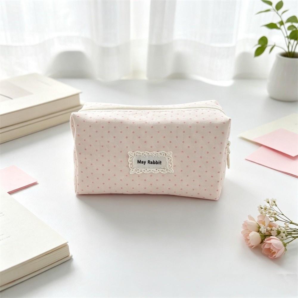 Korean-style Pen Pouch Polka Dot Storage Bag New Pencil Case Student
