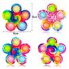 Funny Tie Dye Simple Fidget Spinner Finger Push Bubble Rotating Fidget Spinner For ADHD Anxiety Stress Relief Sensory Toys Kids