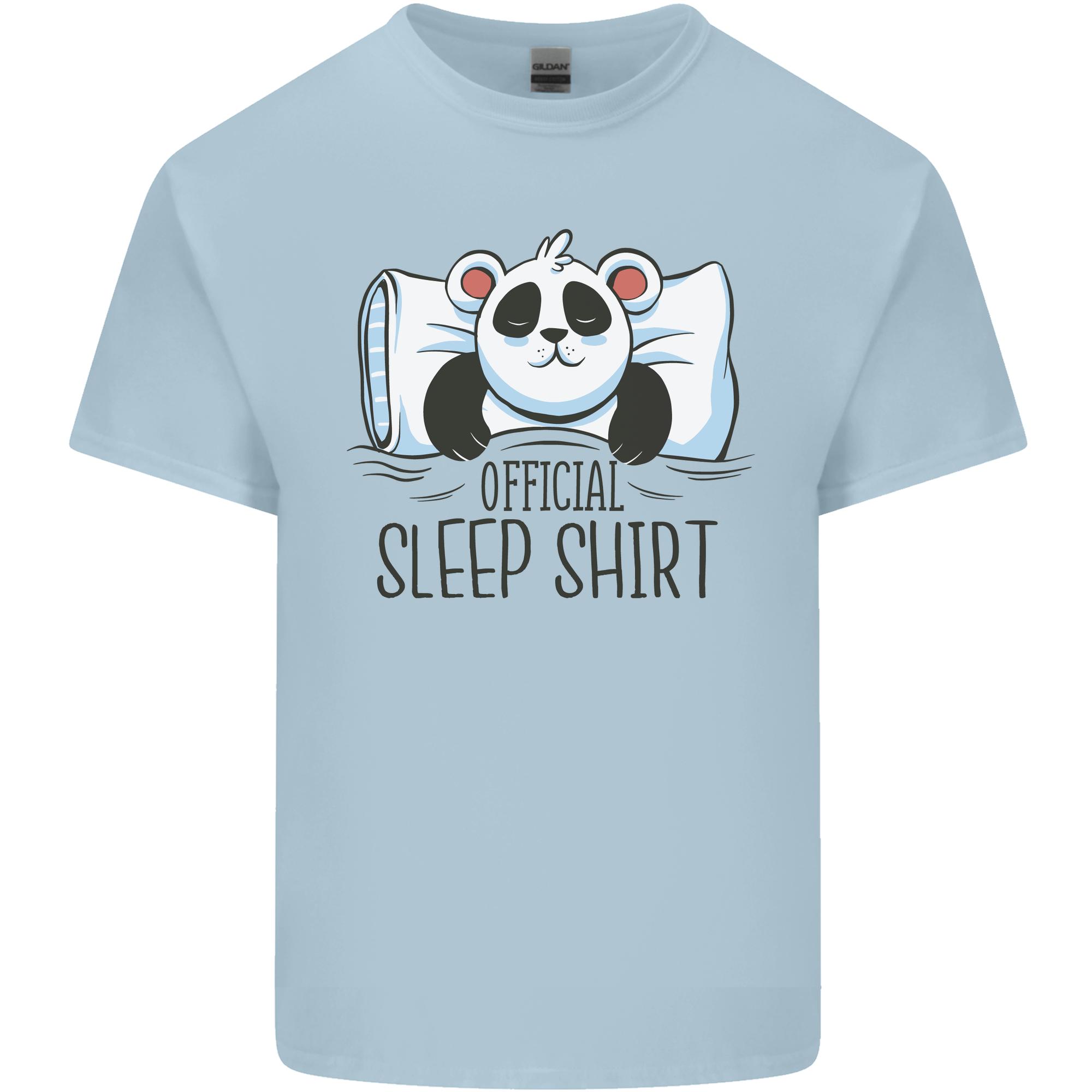 Panda Bear Funny Sleep Sleeping Nightwear Unisexs Light Cotton TShirt S