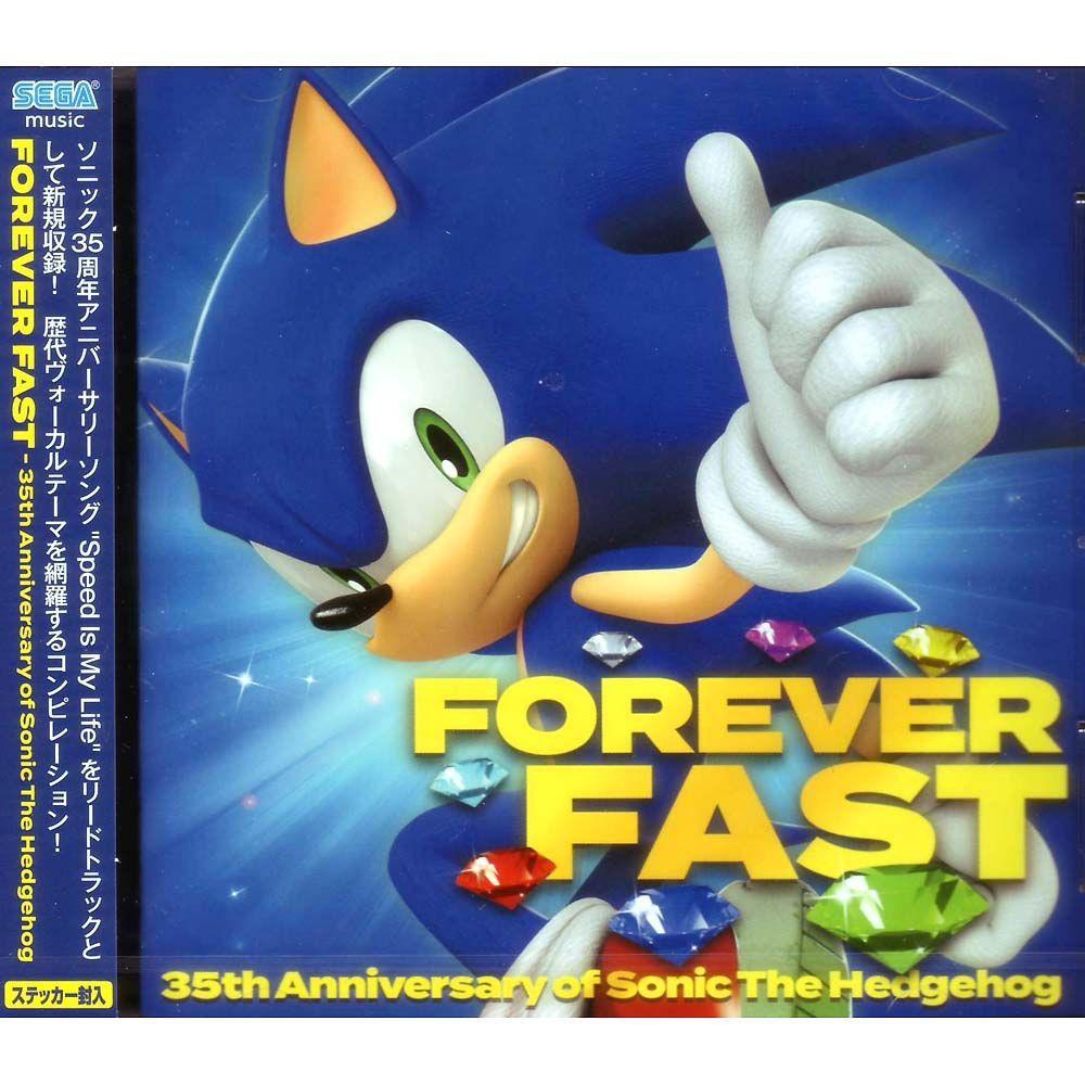 Bonus Sticker Forever Fast 35th Anniversary Sonic Hedgehog 2CDs Japan