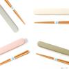 Takenaka Mayu Chopsticks and Chopstick Case Made In Matching Lunch Unisex Dishwasher Safe Set, GY, 18cm, Gray, Japan, Box, Design, (Chopsticks Only)