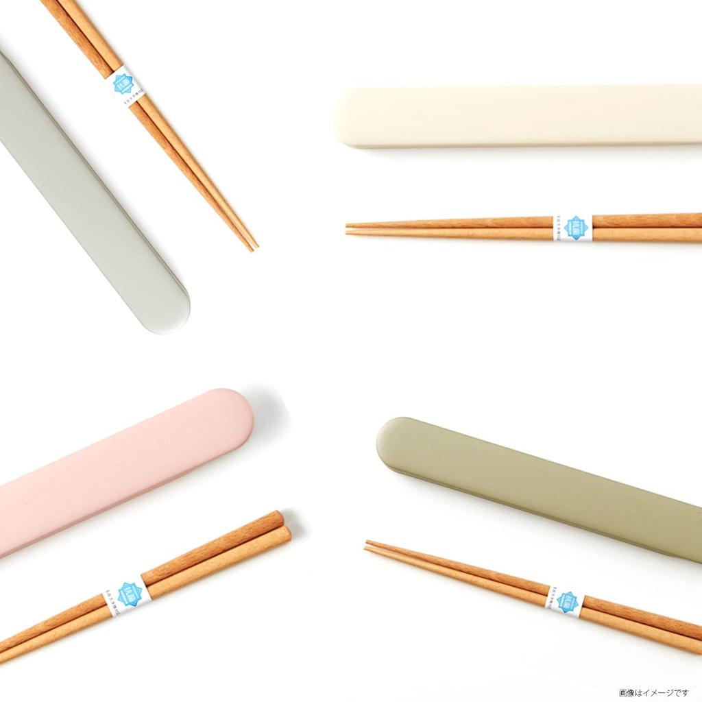 Takenaka Mayu Chopsticks and Chopstick Case Made In Matching Lunch Unisex Dishwasher Safe Set, GY, 18cm, Gray, Japan, Box, Design, (Chopsticks Only)