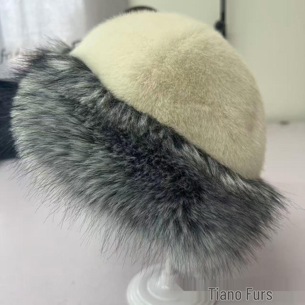 Plush Two-Tone Mongolian Faux Fur Hat - Warm, Stylish & Versatile for Autumn/Winter