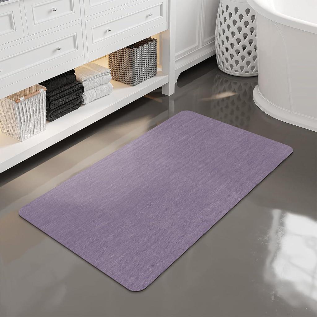 Quick-Dry Anti-Slip Diatom Mud Bathroom Floor Mat - Water Absorbent, Easy to Clean, Decorative Door Mat.