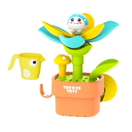 Retractable Bath Toy with Water Spray & Spinning Wheels Child Shower Play Set