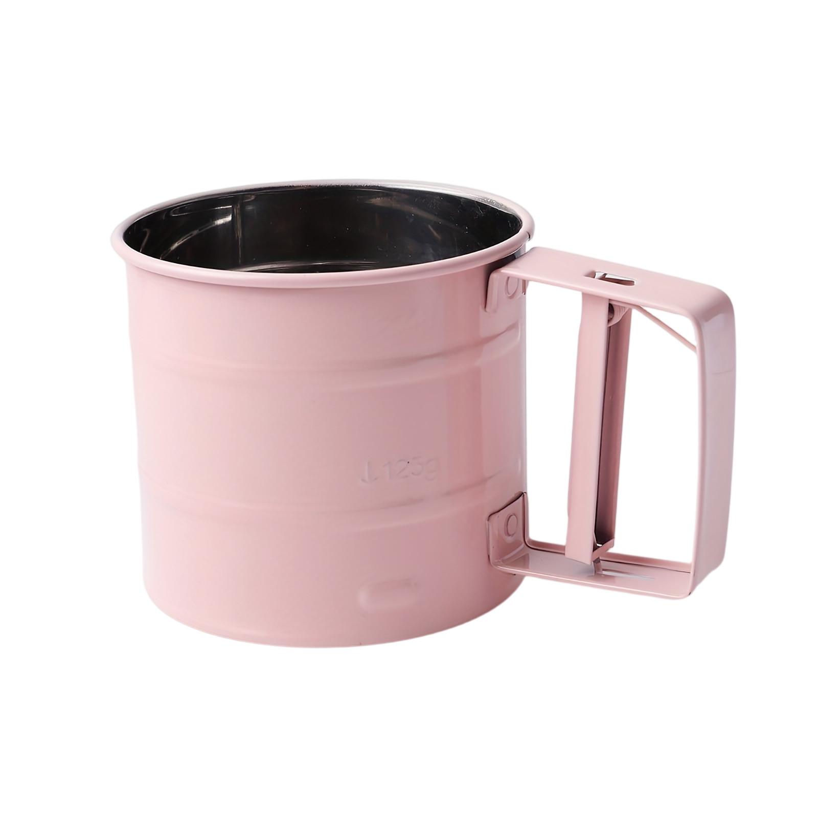 

Полуавтоматическое ручное сито для муки, кухонный инструмент One Size розовый