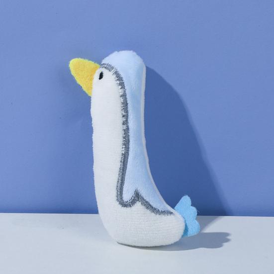 Pet Toy Cartoon Rabbit Duck Dinosaur Shape Portable Cat Toy with Natural Catnip Bite-resistant Soft Velvet Fabric Interactive Play Toy