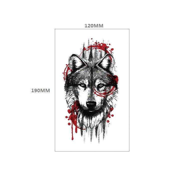 Adesivo de tatuagem de caveira, significado eterno, alerta de relógio, rosa vermelha, capa de peito de pistola, adesivo de transferência de água