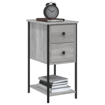 Nightstand Gray Sonoma 32 X 42 X 70 Cm Particleboard