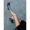 Langsha Women's Sheer Black Polka Dot Love Heart Pantyhose
