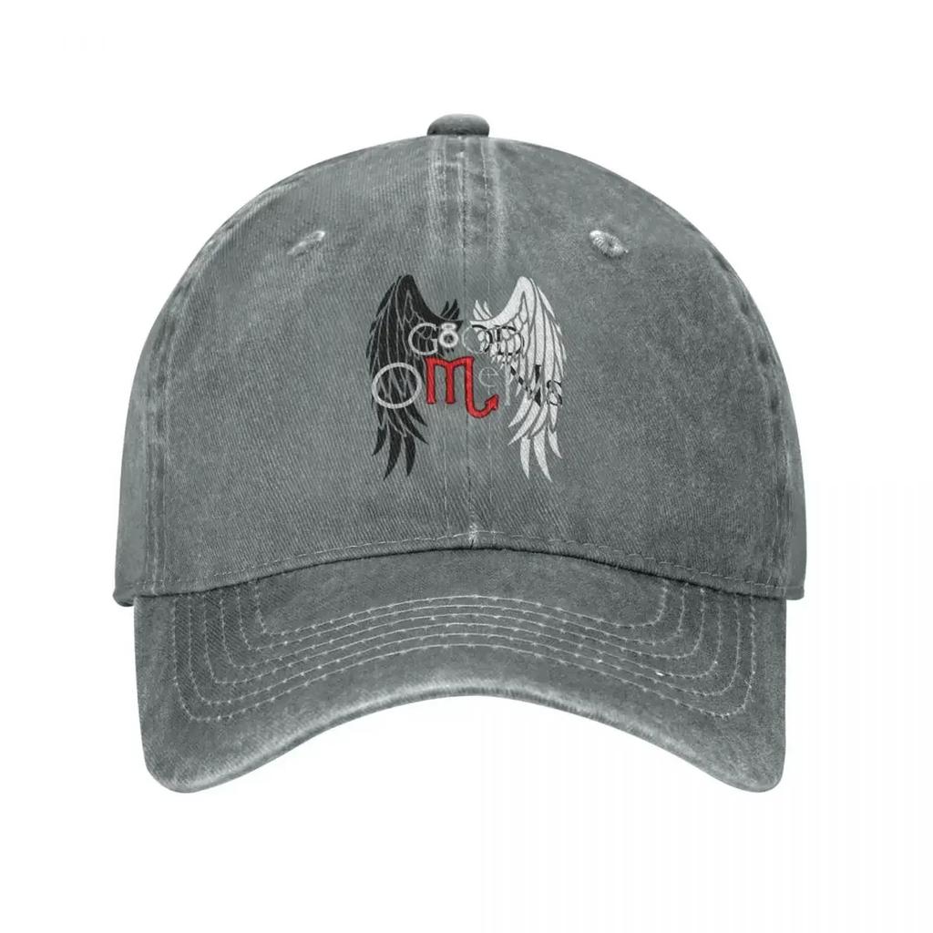 Casual Good Omens Baseball Caps Men Women Distressed Washed Sun Cap Angel and Demon All Seasons Travel Adjustable Hats Cap
