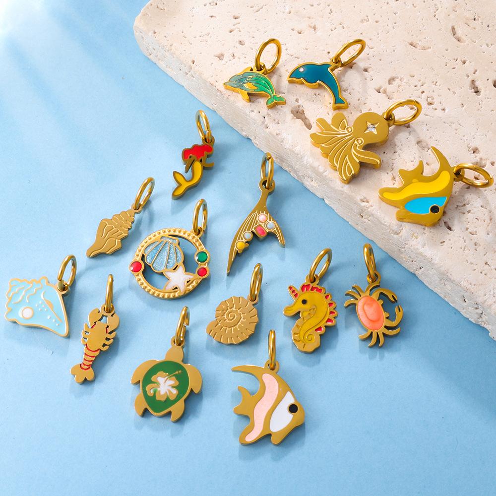 European and American New Xiaoqing Fresh Air Ocean Series Jewelry Accessories Personalized Trend Starfish Shell Pendant 2026
