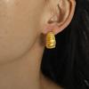European and American Special-Interest Design Twisted Pleated Croissant Earrings Personality Fashion Trendy Irregular