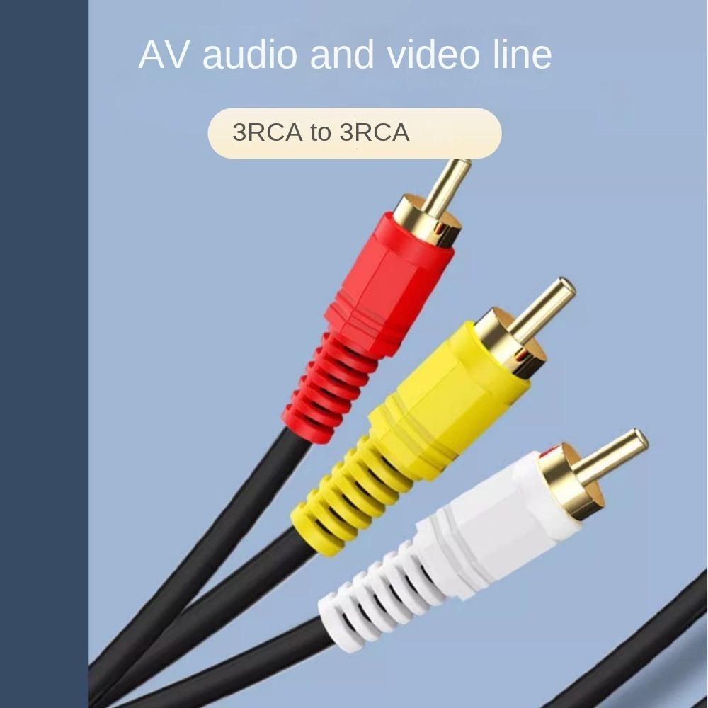 High-Fidelity Signal 3RCA AV Cable Adapter Audio/Video Splitter  for TV DVD TVPLUS Cable