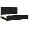 Vidaxl Bed Frame Without Mattress, Black, 200X200 Cm, Upholstered