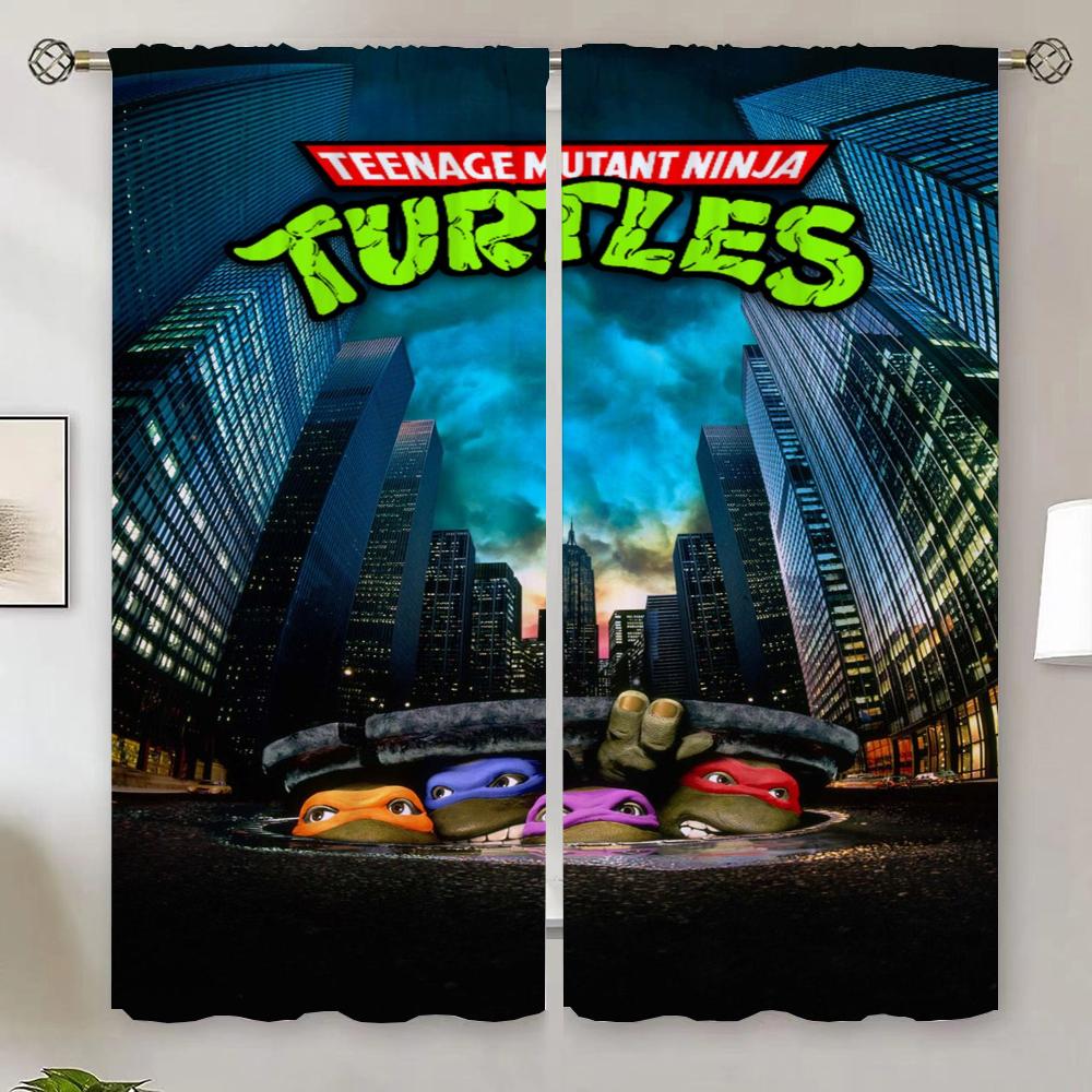 

Жалюзи Черепашки-ниндзя Белые шторы Домашняя комната Рождественская душевая занавеска Подхваты для штор Шторы в гостиной Оттенки W50xH70cmx2pcs-CL