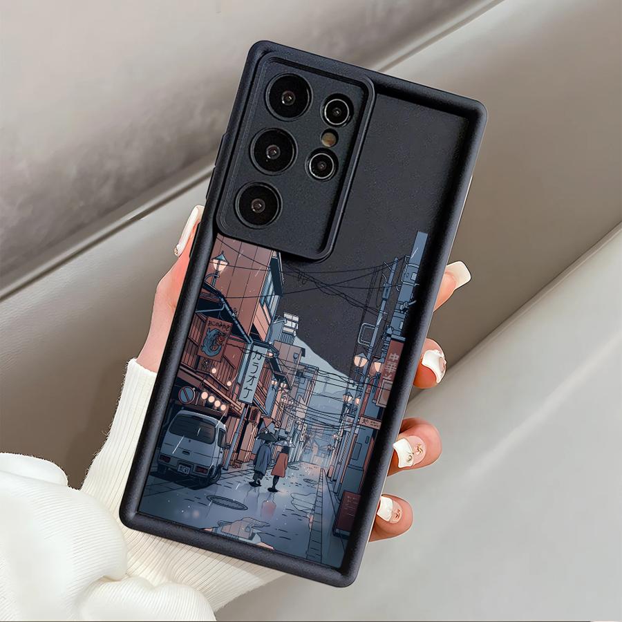 Phone Cover Case for Samsung Galaxy S26 Ultra S25 S20FE S24Ultra S22 S21 S24 Plus S25 Edge S23 FE Anime Town