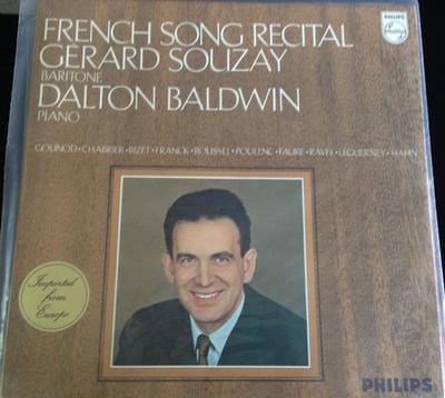 LP Plaat GRARD SOUZAY DALTON BALDWIN GOUN Frans Lied Recital 835201AY PHILIPS Nederland Klassiek Gebruikt