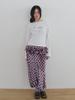 SEASEE Dot Frill Velvet Pants, Purple
