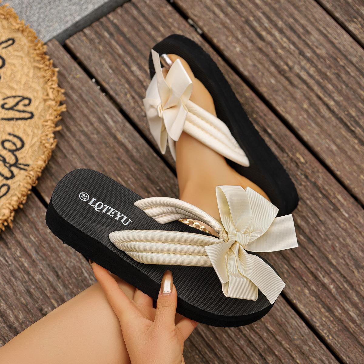 New Style Large-size Women s Shoes - Lightweight Beach Flip-flops 36 белый