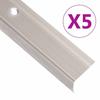 VidaXL Stair Nosing L-shape 5 Pcs Aluminium 90 Cm Champagne, Stair Treads, Stair Edges, Stair Profiles, 146750