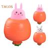 4Pcs Popping Rabbit Carrot Squeeze Toy Anxiety Stress Relief Bunny Radish Sensory Pinch Toy Kids Adults Vegetable Animal Fidget Toy