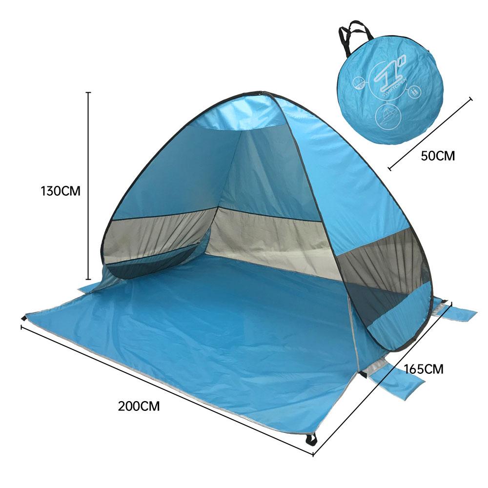 Strandzelt, automatisches Instant-Pop-Up-Zelt, trinkbares Strandzelt, wasserdichtes Outdoor-UV-Schutzzelt für Camping und Angeln