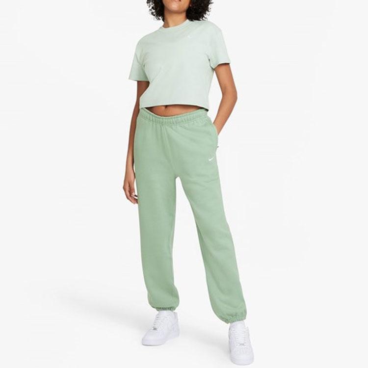 Nike Solid Color Logo Jogger Sweatpants With Elastic Waist Women bottoms Green CW5565-006